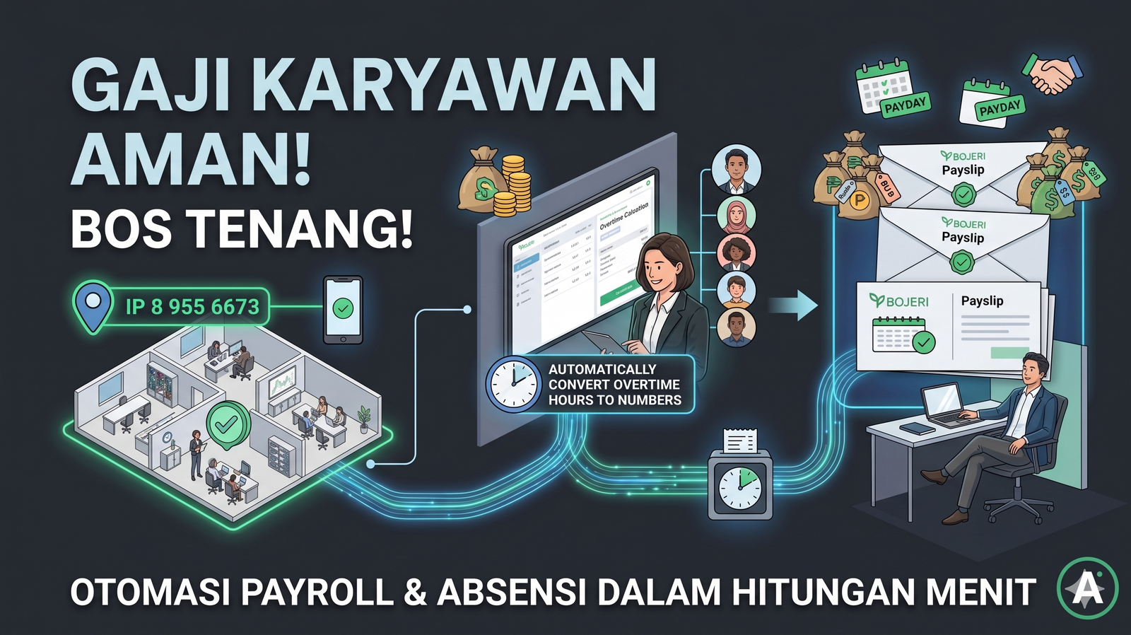 Gaji Karyawan Aman, Bos Tenang: Cara Otomasi Payroll & Absensi Anti-Titip di Bojeri