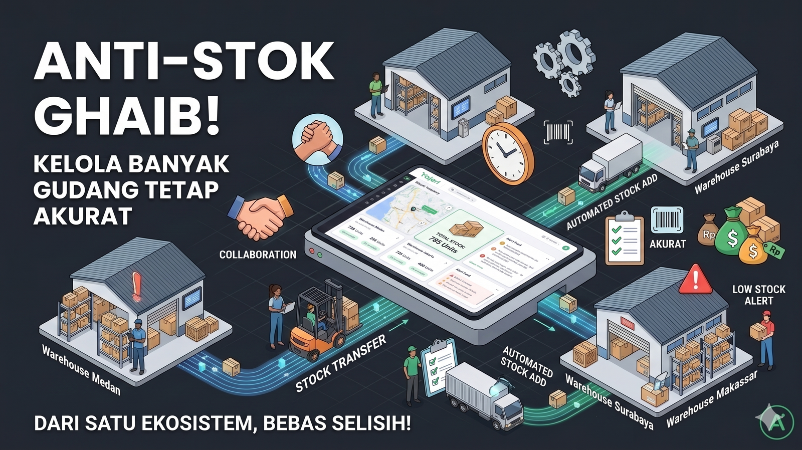 Anti-Stok Ghaib! Cara Kelola Gudang Banyak Cabang Tetap Akurat di Bojeri