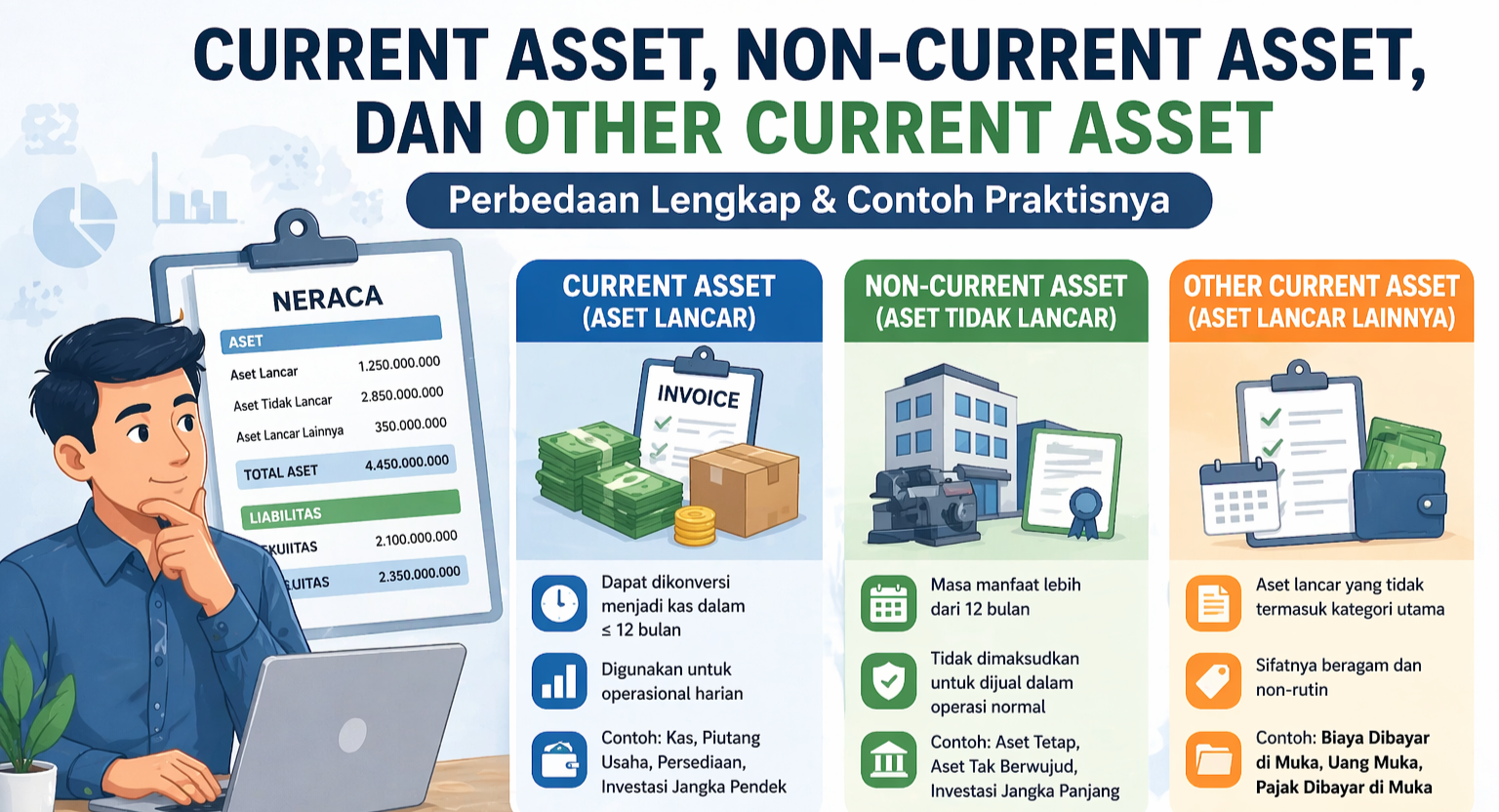 Apa itu Current Asset, Non Current Asset, dan Other Current Asset?