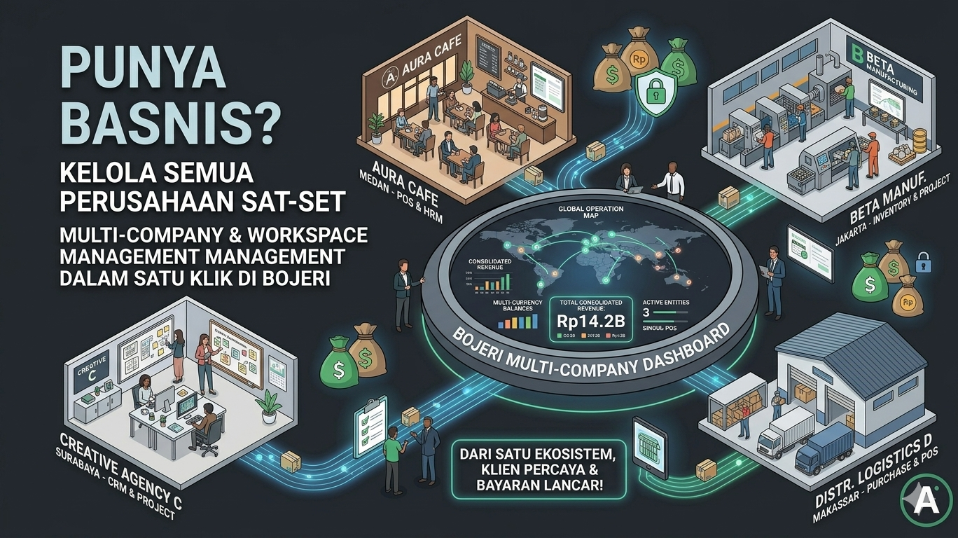 Punya Banyak Bisnis? Cara Kelola Semua Perusahaan dalam Satu Dashboard di Bojeri