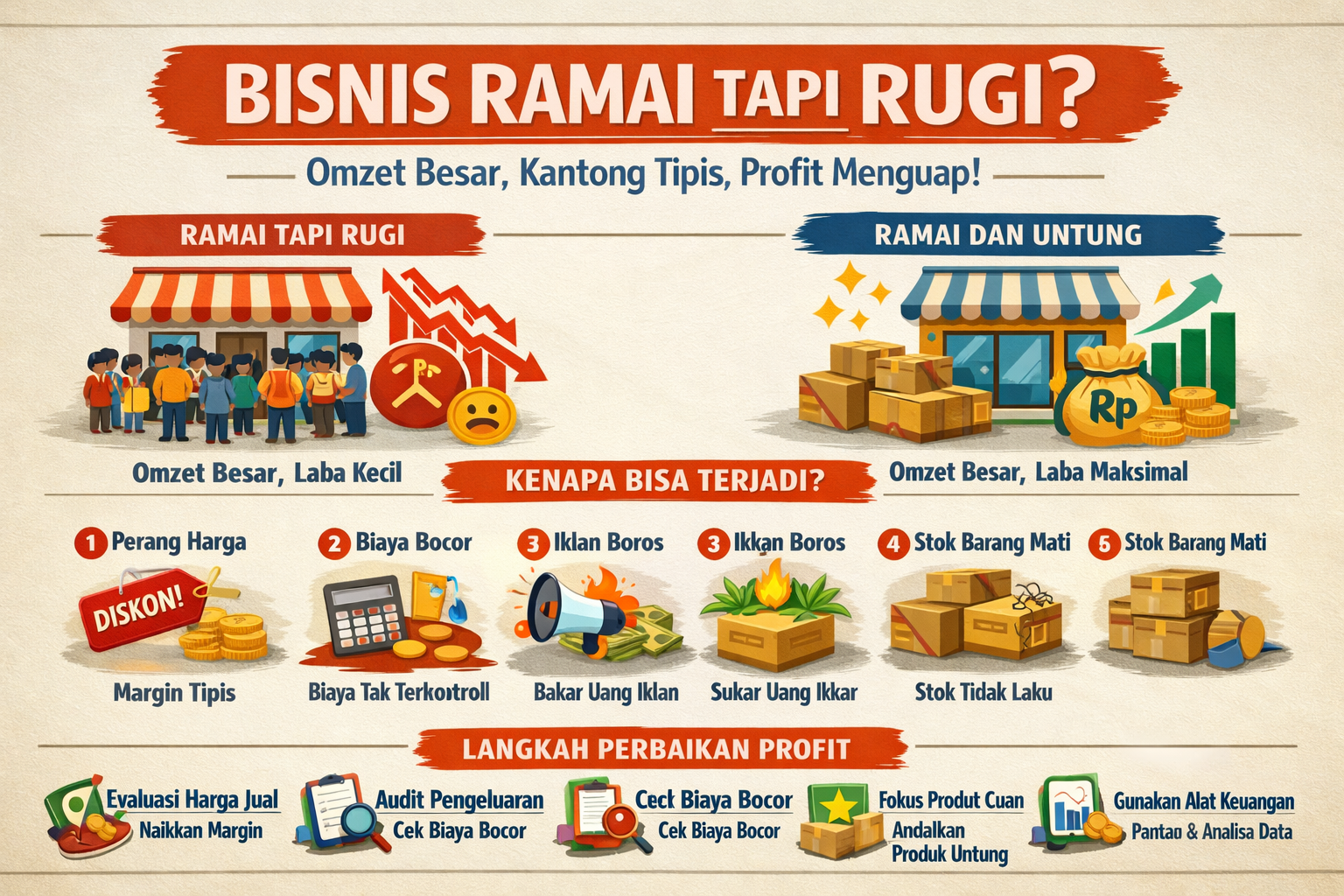 Bisnis Sudah Ramai, Tapi Profit Tetap Kecil? Ini Penyebabnya