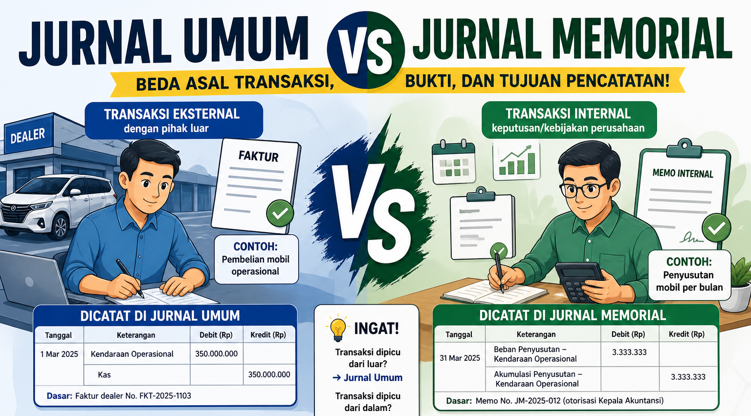 Jurnal Umum vs Jurnal Memorial: Kenali Perbedaan dan Fungsinya