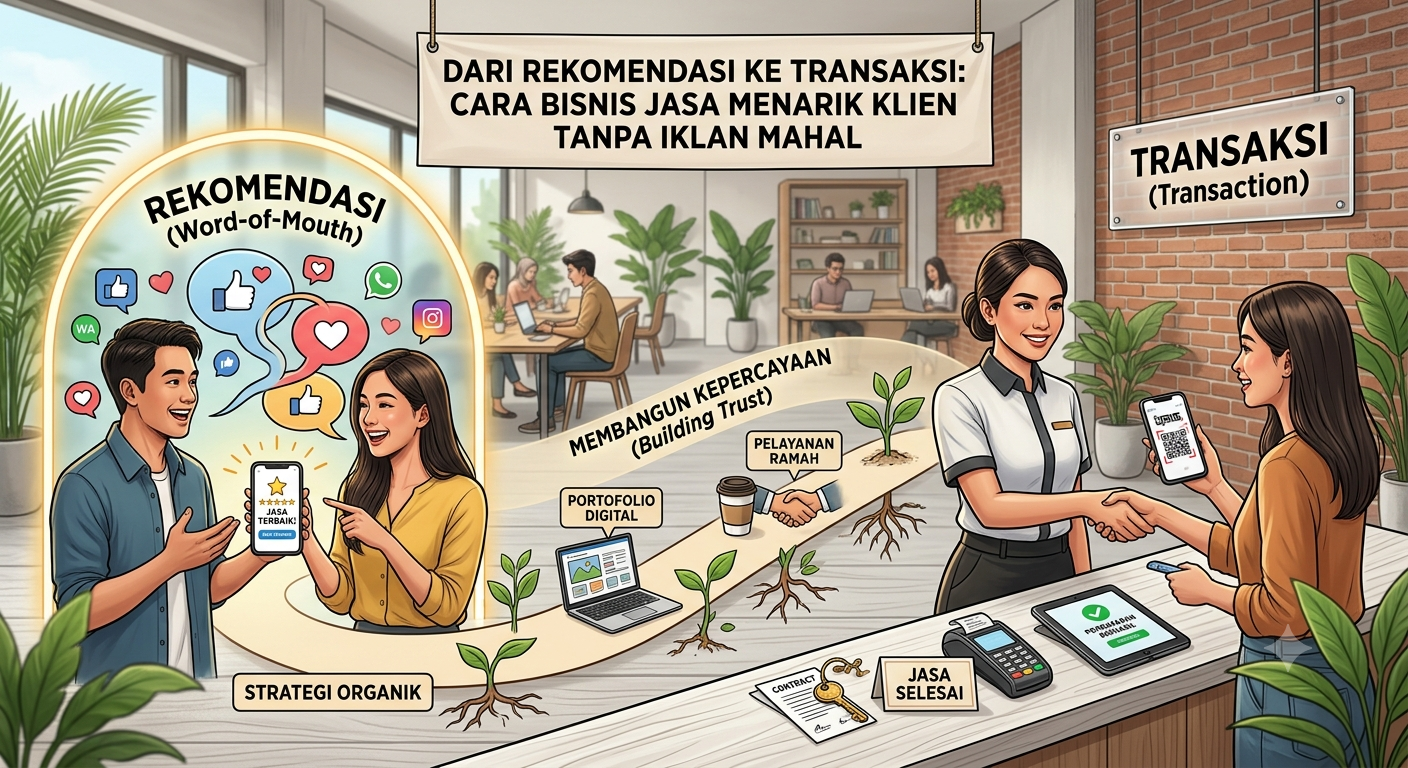 Dari Rekomendasi ke Transaksi: Cara Bisnis Jasa Menarik Klien Tanpa Iklan Mahal